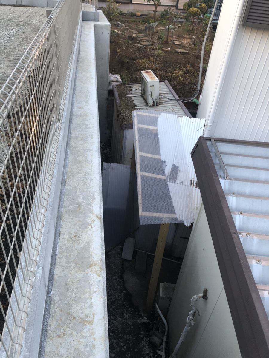 大家さん宅の擁壁工事